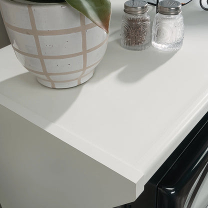 Sauder Kitchen Cart for Microwave in Soft White, Soft White Finish