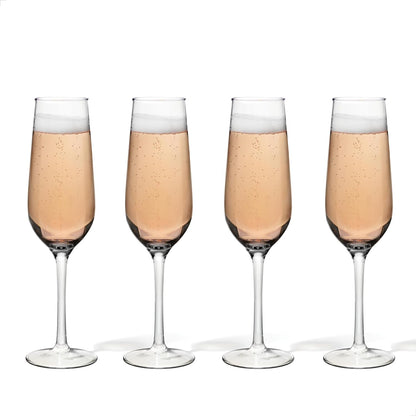TOSSWARE Reserve 9oz Premium Tritan Champagne Flute Set of 4 - Unbreakable, Dishwasher Safe, and Heat Resistant