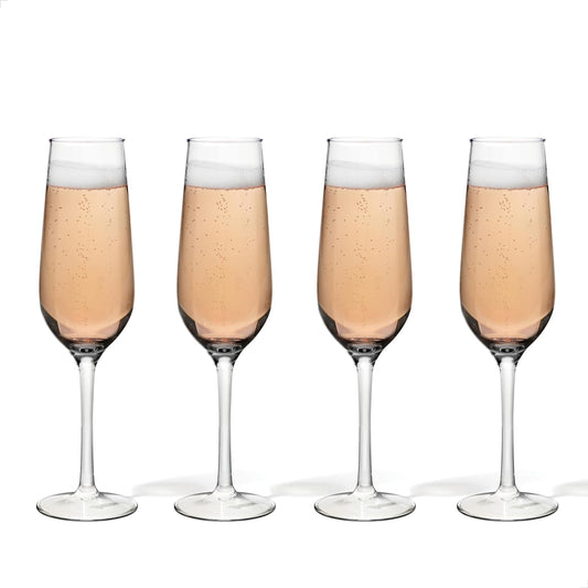 TOSSWARE Reserve 9oz Premium Tritan Champagne Flute Set of 4 - Unbreakable, Dishwasher Safe, and Heat Resistant