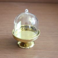 Color: Golden, quantity: 6PCS - Simulation Food Play Transparent Plastic Cake Tray Cake Cover