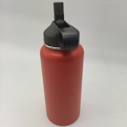 Color: Red, Size: 40oz - 304 stainless steel large capacity vacuum insulation cup