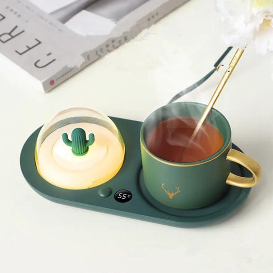 Multicolor Aromatherapy Night Lamp, Pad, Cup/Bowl Warmer. Keep Coffee, Tea, Drinks and Soup Warm - Office & Home Decoration - Essential Oils Diffuser Cool Humidifier