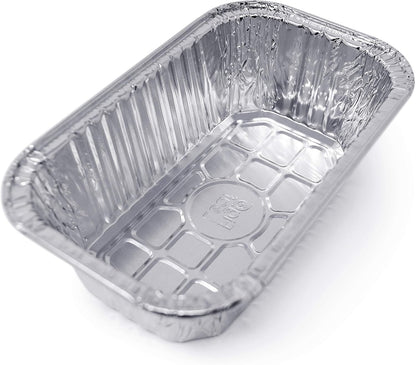 Premium 100-Pack Disposable Aluminum Foil Bread Loaf Baking Pans - 1-Pound Capacity, Mini Size 6" x 3.7" x 2", Extra-Heavy Duty, Oven Safe