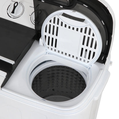ZENY Home Compact Washing Machine Twin Tub Portable Mini 8 Washer + 5 Dryer (Dual, 13Lbs)