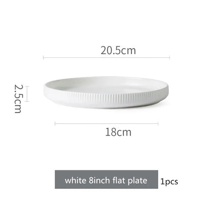 Nordic Ins Styel Ceramic Dinnerwar Matte Glazed Salad Dishes Soup Bowl Dinner Plates Serving Tray For Home Restaurant