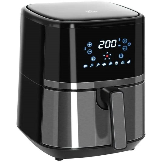 Introducing the Silver/Black Multi-Function 4 in 1 Oven Air Fryer 4.7 QT - Crispy & Healthy Cooking Made Easy