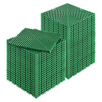 Interlocking Drainage Mat, 50 Pcs Modular Interlocking Cushion, 12 x 12 Splicing Drainage Mats, Non-Slip Green PP Drainage Floor Tile and Shower Mat, for Garage, Garden, Kitchen & Outdoor