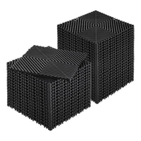 Interlocking Drainage Mat, 12 x 12 Modular Interlocking Cushion, 40 Pcs Splicing Drainage Mats, Non-Slip Black PP Drainage Floor Tile and Shower Mat, for Garage, Garden, Kitchen & Outdoor