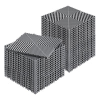 Interlocking Drainage Mat, 12 x 12 Modular Interlocking Cushion, 40 Pcs Splicing Drainage Mats, Non-Slip Gray PP Drainage Floor Tile and Shower Mat, for Garage, Garden, Kitchen & Outdoor