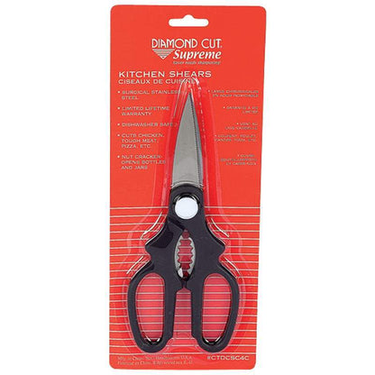 Diamond cut kitchen scissors