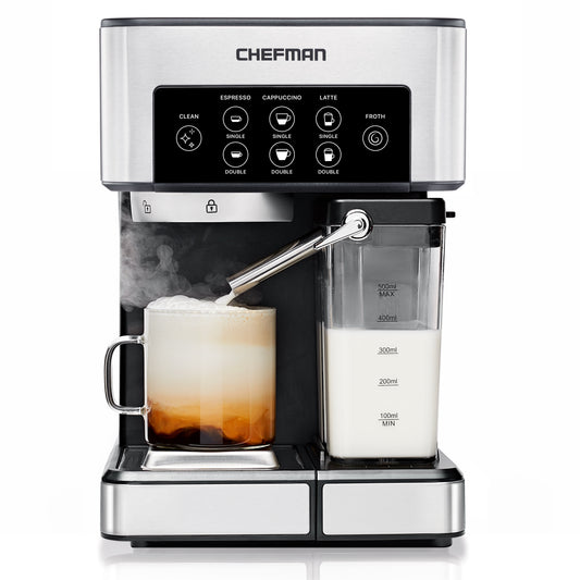 Chefman 1.8L Barista Pro Espresso Machine in Stainless Steel