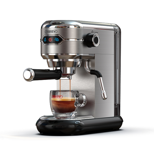 1450W Automatic Coffee Machine Capsule + Coffee Powder + Milk Foam 19Bar Extraction Mocha 3 in 1 | Half Espresso 1 Cup/2 Cup | Electronic Button | Powder Hammer | 51mm Steam with Bubbler