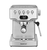 1350W Semi-Automatic Coffee Machine | 19Bar High Pressure Pump | 1 Cup/2 Cup Espresso | ULKA Extraction