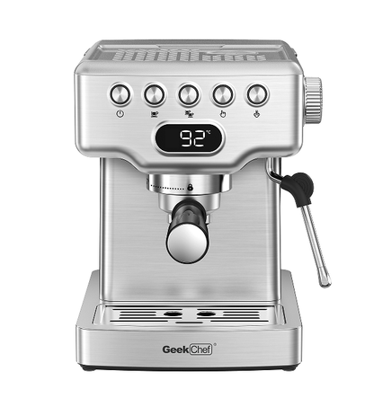 1350W Semi-Automatic Coffee Machine | 19Bar High Pressure Pump | 1 Cup/2 Cup Espresso | ULKA Extraction