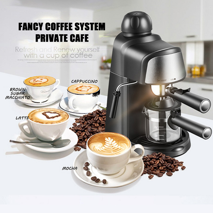 PSCM6810 3.5bar Steam Espresso Machine - 4 Cup Epresso & Cappuccino Coffee Maker | Home Compact Espresso Machine