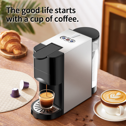 PSAC513F Multifunction Capsule Coffee Machine | 19bar Fully Automatic Espresso | 5in1 Hot/Cold Coffee | Programmable & Touch Screen | For Home & Commercial Use | Italian Automatic Coffee Maker