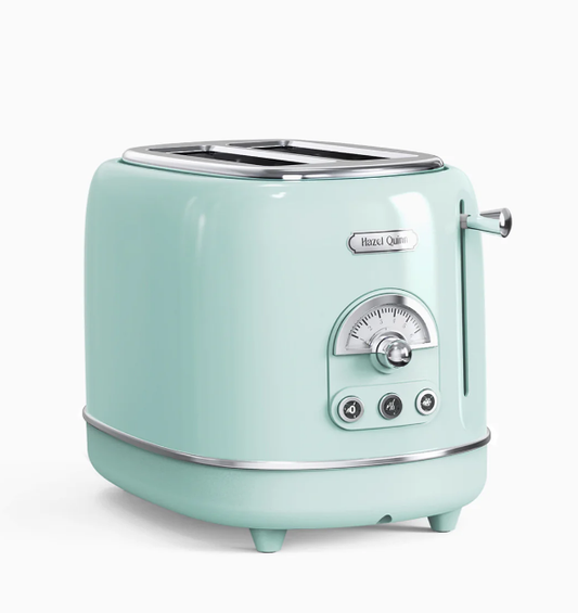 2-Slice Toaster SUS304 Food Grade 6 Browning Levels | Stylish High Lift Bar | Mint Green | Wide Slot | Thaw/Reheat/Cancel Functions