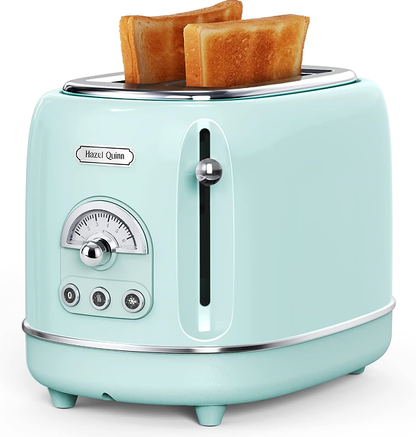 2-Slice Toaster SUS304 Food Grade 6 Browning Levels | Stylish High Lift Bar | Mint Green | Wide Slot | Thaw/Reheat/Cancel Functions