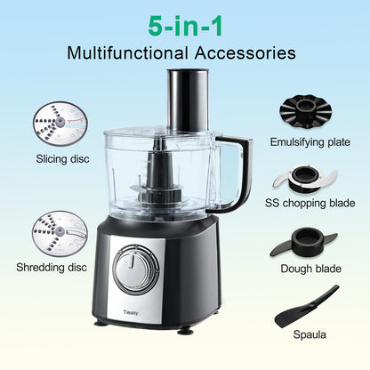 Multifunctional 600W 10Cup Food Processor Chef Machine - Compact & Classic Blender
