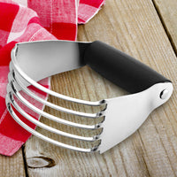 1pc Dough Blender Top Professional Pastry Cutter - Stainless Steel Blades - Medium Size | Heavy Duty, Easy to Use | Premium Quality for Perfect Baking