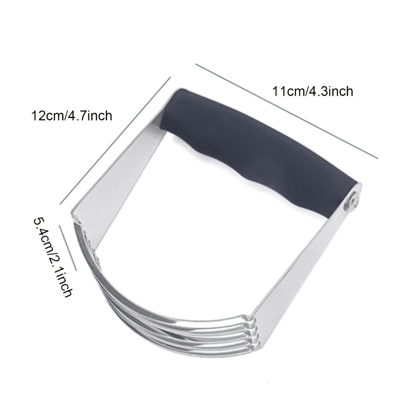 1pc Dough Blender Top Professional Pastry Cutter - Stainless Steel Blades - Medium Size | Heavy Duty, Easy to Use | Premium Quality for Perfect Baking