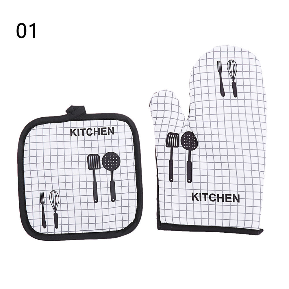 1PC 3D Cartoon Animal Cat Paws Oven Mitts | Long Cotton Baking Gloves | Heat Resistant & Non-Slip Kitchen Gloves