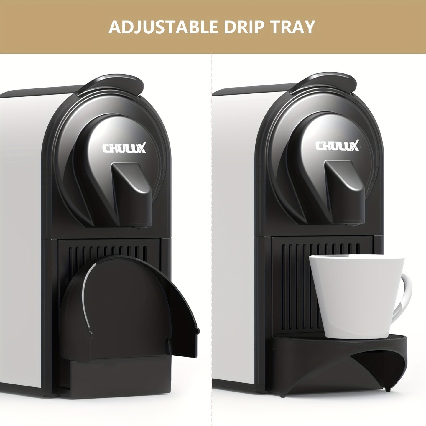 CHULUX 1400W Espresso Machine for Nespresso Capsules: Premium Italian 20 Bar ODE Pump Espresso Maker - Perfect for Office & Coffee Lovers
