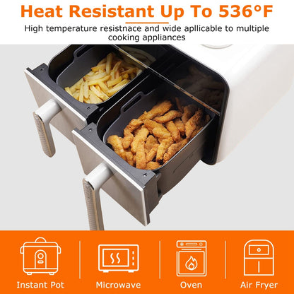 Reusable Air Fryer Silicone Pot - Replacement for Parchment Liners - Heat Resistant - 6-8 Quart Oven Air Fryer Accessory