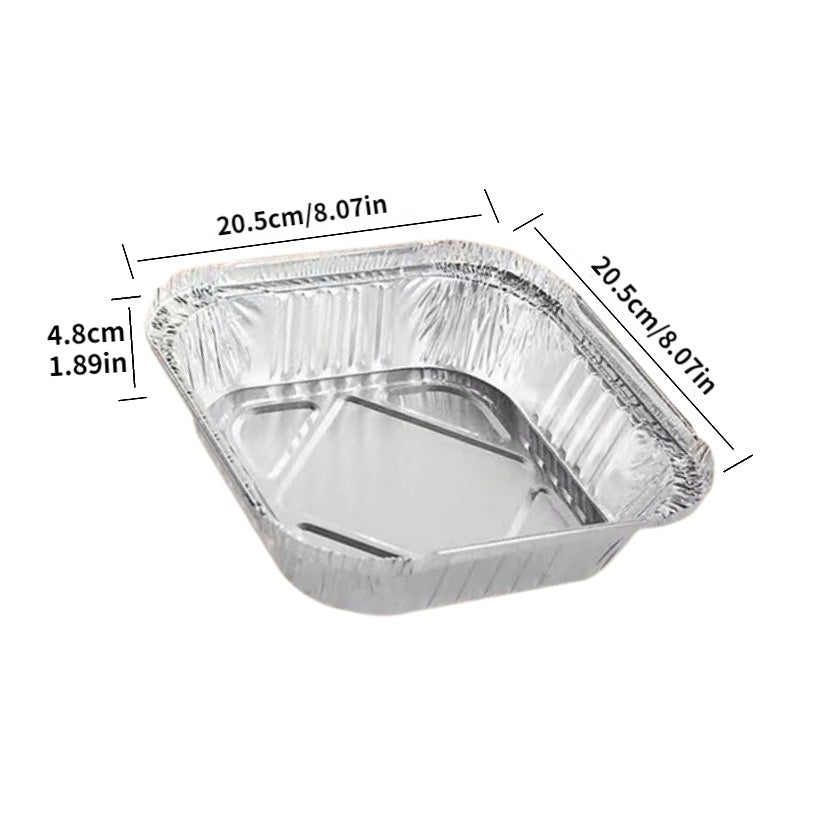 8"x8" Disposable Aluminum Foil Square Pans for Meal Prep - Oven, Toaster, Grill Safe | Cooking, Roasting, Baking | Event, Take Out, Restaurant | Pack of [Quantity]