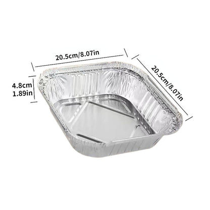8"x8" Disposable Aluminum Foil Square Pans for Meal Prep - Oven, Toaster, Grill Safe | Cooking, Roasting, Baking | Event, Take Out, Restaurant | Pack of [Quantity]