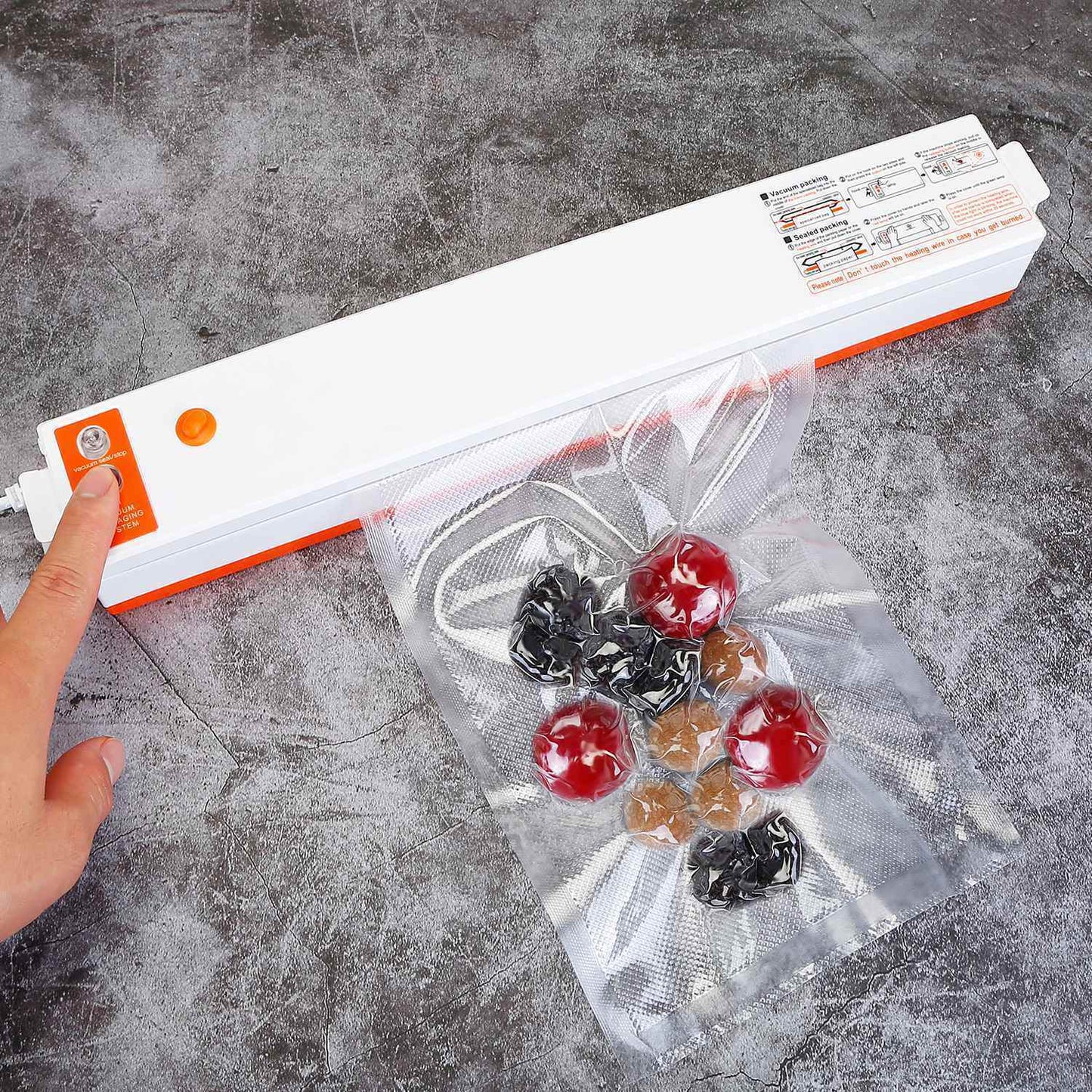 Compact Automatic Vacuum Sealer: Keep Food Fresh & Flavorful with Quick Sealing System!