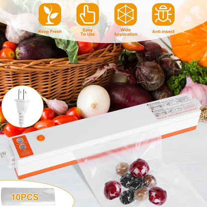 Compact Automatic Vacuum Sealer: Keep Food Fresh & Flavorful with Quick Sealing System!