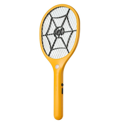 Electric Fly Swatter, Zapper Racket with 3 Layers Mesh, Powerful Fly Killer Indoor & Outdoor with 500mAh Battery Rechargeable for Home, Bedroom, Kitchen and Patio, Yellow & Black