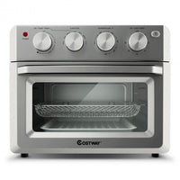 Dehydrate Convection Air Fryer Toaster Oven with 5 Accessories - Silver | Healthy & Delicious Cooking | 19 Qt Capacity | 7 Pre-set Options