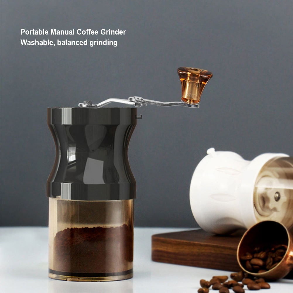 Household Manual Coffee Grinder 9 Levels Adjustable Mini Portable Washable Stainless Steel Coffee Mill Black