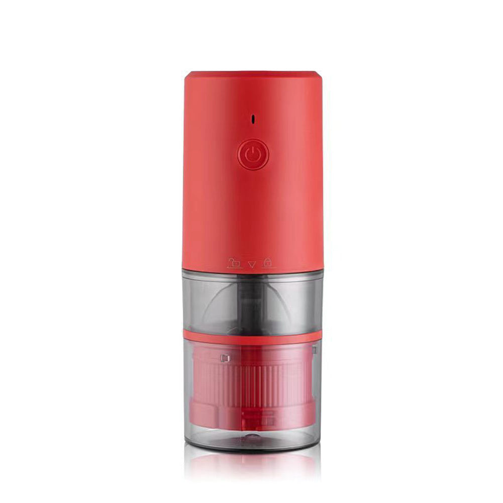 Portable Electric Grinder with Transparent Storage Bin USB Rechargeable Adjustable Coarseness Coffee Grinder Black