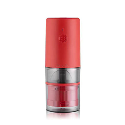Portable Electric Grinder with Transparent Storage Bin USB Rechargeable Adjustable Coarseness Coffee Grinder Black