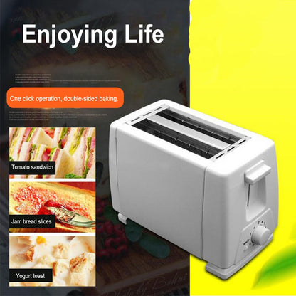 750W Household Baking Toaster 6 Levels Settings Multi-function Automatic Toaster with 2 Slots EU Plug
