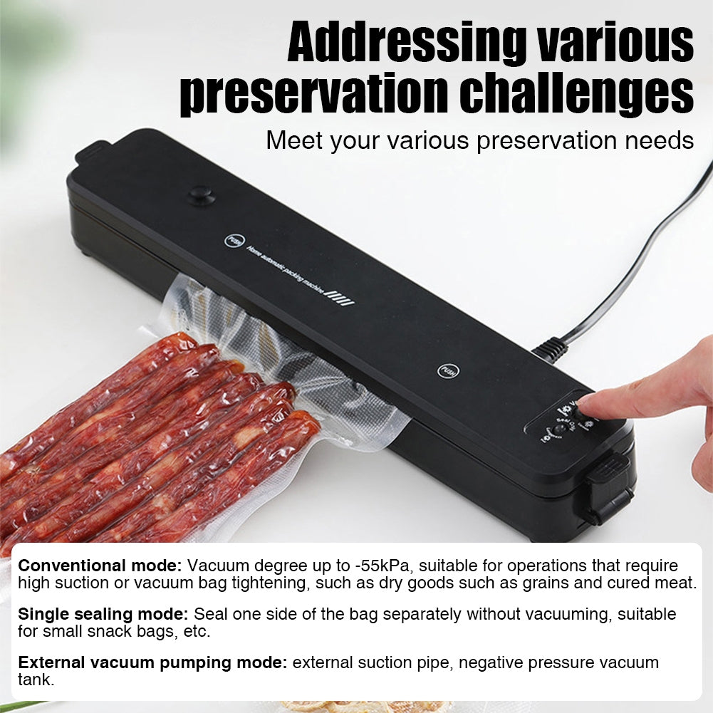 Household Vacuum Sealing Machine With 10pcs Seal Bags Automatic Air Sealing System For Food Storage Preservation EU plug
