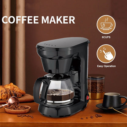 650w Automatic Drip Coffee Maker 750ml | Large Capacity Espresso Machine for Beginners | Thermostatic Base | EU Plug