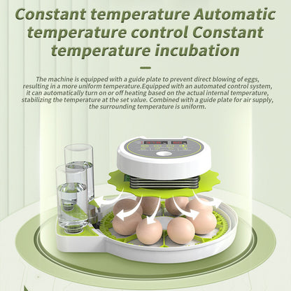 Egg Incubators with Automatic Temperature and Humidity Control, 360 Clear Egg Candler Egg Flipper 12 Single Batteries