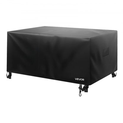 Patio Furniture Cover, 420D Heavy Duty Waterproof Outdoor Dining Table and Chairs Cover, Large Squre Patio Table Covers with Air Vent for All Weather, 74L x 74W x 28H inch, Black