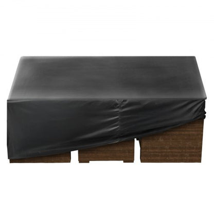 Patio Furniture Cover, 420D Heavy Duty Waterproof Outdoor Dining Table and Chairs Cover, Large Squre Patio Table Covers with Air Vent for All Weather, 74L x 74W x 28H inch, Black
