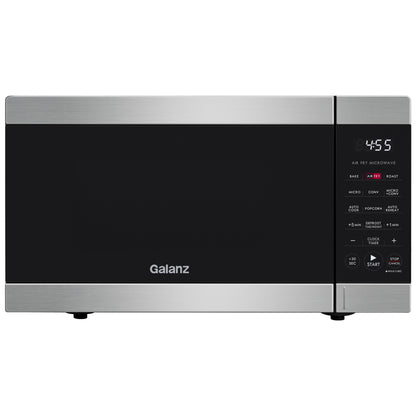 Galanz 0.9 Cu Ft Air Fry Countertop Microwave, 900 Watts, Stainless Steel, New