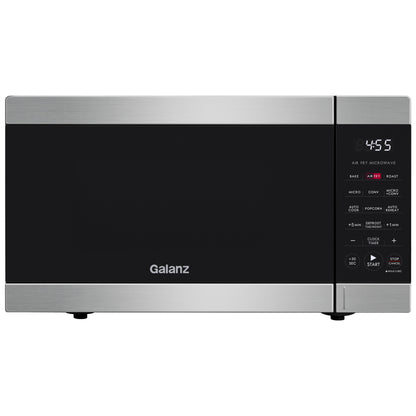 Galanz 0.9 Cu Ft Air Fry Countertop Microwave, 900 Watts, Stainless Steel, New