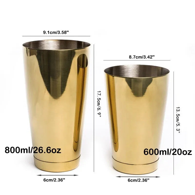 Color: plum - Stainless Steel Boston Shaker Bar Shaker with different Surface Finish -2 Piece Cocktail Shaker, 15-Ounce and 25-Ounce