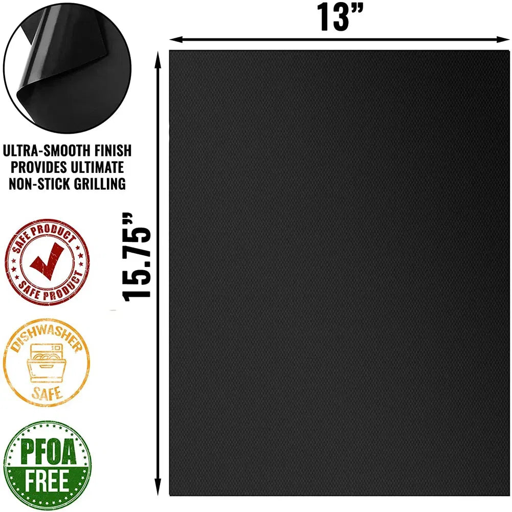 Color: Red - BBQ Grill Mat Non-stick Mat Heat Resistant Grill Mat Outdoor Baking Reusable Barbecue Party Mat 40x33cm Grill Accessories