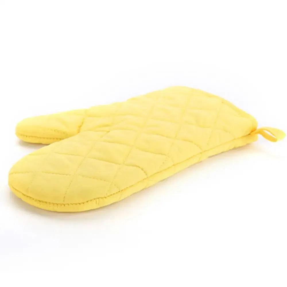 Color: Blue - Cotton Oven Mitt High Quality Heat Proof Resistant Protector Kitchen Cooking Pot Holder Glove Kitchen Bakeware