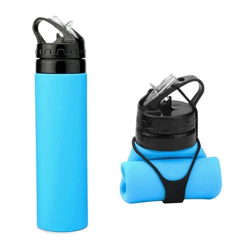 Color: Yellow, Ships From: CHINA, Capacity: 500-1000ml - 2024 New Outdoor Sports Silicone Water Bottle Mountaineering Riding Portable Silicone Foldable Water Bottle