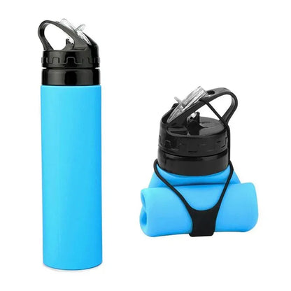 Color: Yellow, Ships From: CHINA, Capacity: 500-1000ml - 2024 New Outdoor Sports Silicone Water Bottle Mountaineering Riding Portable Silicone Foldable Water Bottle